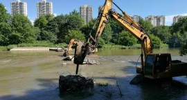 宜春湿地公园不再向市民开放，园内人行桥已拆除！